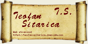 Teofan Sitarica vizit kartica